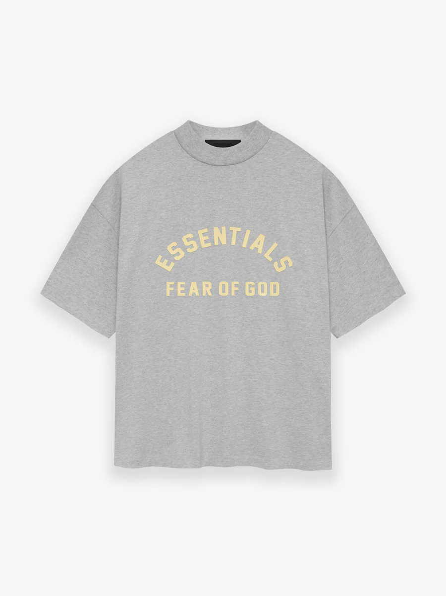 Fear of God Essentials Heavy Jersey T-Shirt - Light Heather Grey (SS24)